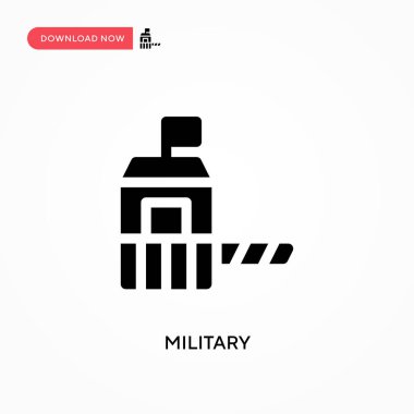 Askeri vektör ikonu. - Evet. Web sitesi veya mobil uygulama için modern, basit düz vektör çizimi