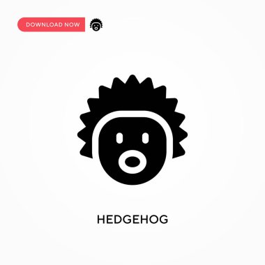 Kirpi vektör simgesi. - Evet. Web sitesi veya mobil uygulama için modern, basit düz vektör çizimi