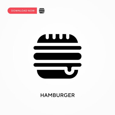 Hamburger vektör ikonu. - Evet. Web sitesi veya mobil uygulama için modern, basit düz vektör çizimi