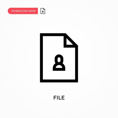 Dosya vektör simgesi. - Evet. Web sitesi veya mobil uygulama için modern, basit düz vektör çizimi