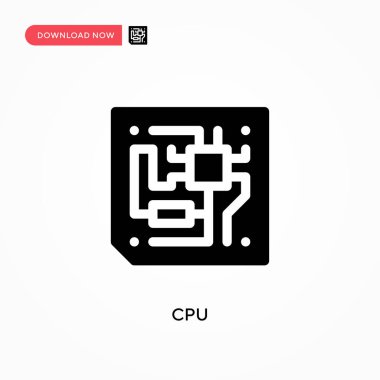 İşlemci vektör simgesi. - Evet. Web sitesi veya mobil uygulama için modern, basit düz vektör çizimi