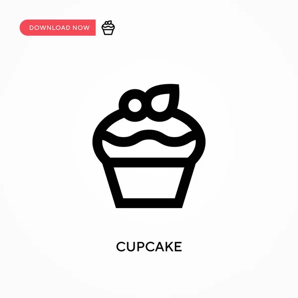 Cupcake Vektorsymbol Moderne Einfache Flache Vektordarstellung Für Website Oder Mobile — Stockvektor