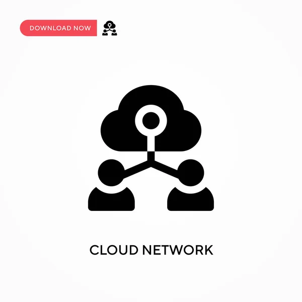 Cloud Netzwerk Vektor Symbol Moderne Einfache Flache Vektordarstellung Für Website — Stockvektor