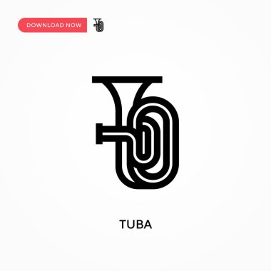 Tuba vektör simgesi. - Evet. Web sitesi veya mobil uygulama için modern, basit düz vektör çizimi