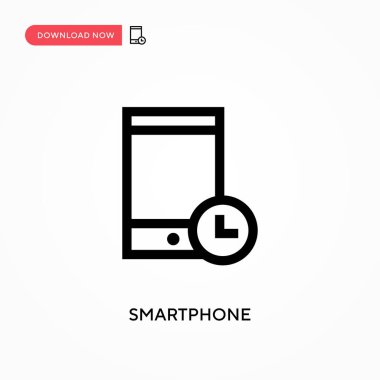 Akıllı telefon vektör simgesi. - Evet. Web sitesi veya mobil uygulama için modern, basit düz vektör çizimi