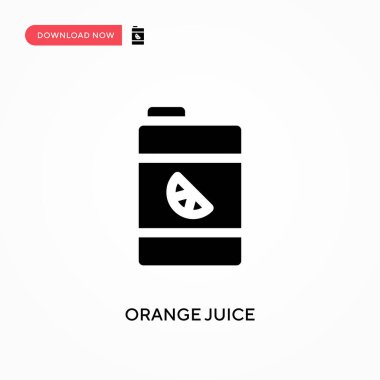 Portakal suyu ikonu. - Evet. Web sitesi veya mobil uygulama için modern, basit düz vektör çizimi