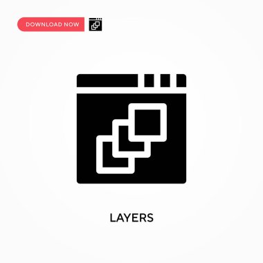 Katman vektör simgesi. - Evet. Web sitesi veya mobil uygulama için modern, basit düz vektör çizimi
