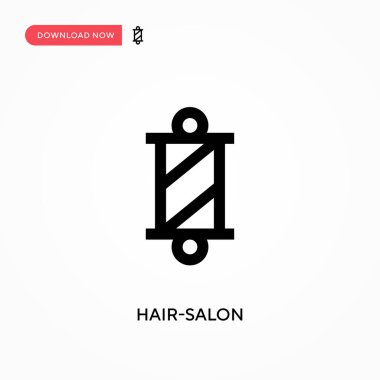 Kuaför salonu vektör ikonu. - Evet. Web sitesi veya mobil uygulama için modern, basit düz vektör çizimi