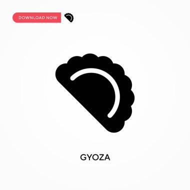 Gyoza vektör simgesi. - Evet. Web sitesi veya mobil uygulama için modern, basit düz vektör çizimi