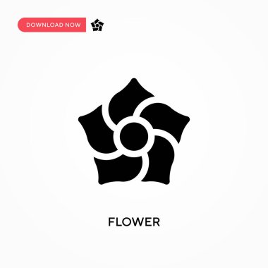 Çiçek vektör simgesi. - Evet. Web sitesi veya mobil uygulama için modern, basit düz vektör çizimi