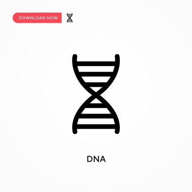 DNA vektör simgesi. - Evet. Web sitesi veya mobil uygulama için modern, basit düz vektör çizimi
