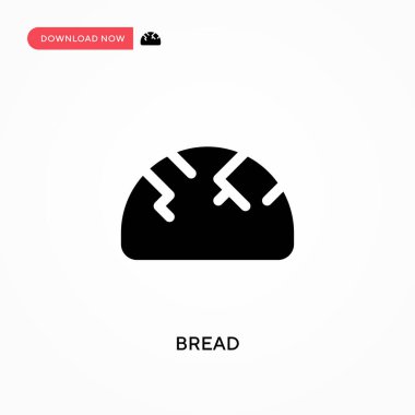 Ekmek vektör simgesi. - Evet. Web sitesi veya mobil uygulama için modern, basit düz vektör çizimi