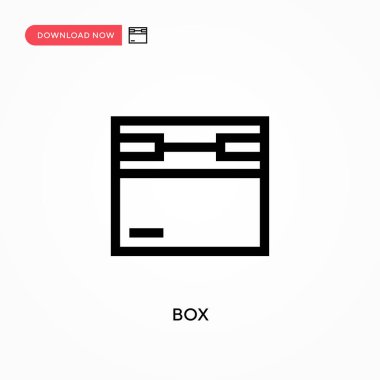 Kutu vektör simgesi. - Evet. Web sitesi veya mobil uygulama için modern, basit düz vektör çizimi