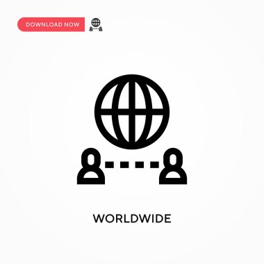 Dünya çapında vektör simgesi. - Evet. Web sitesi veya mobil uygulama için modern, basit düz vektör çizimi