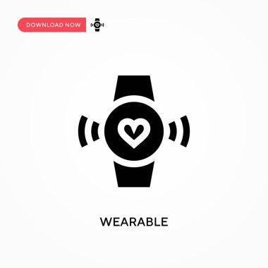 Giyilebilir vektör simgesi. - Evet. Web sitesi veya mobil uygulama için modern, basit düz vektör çizimi