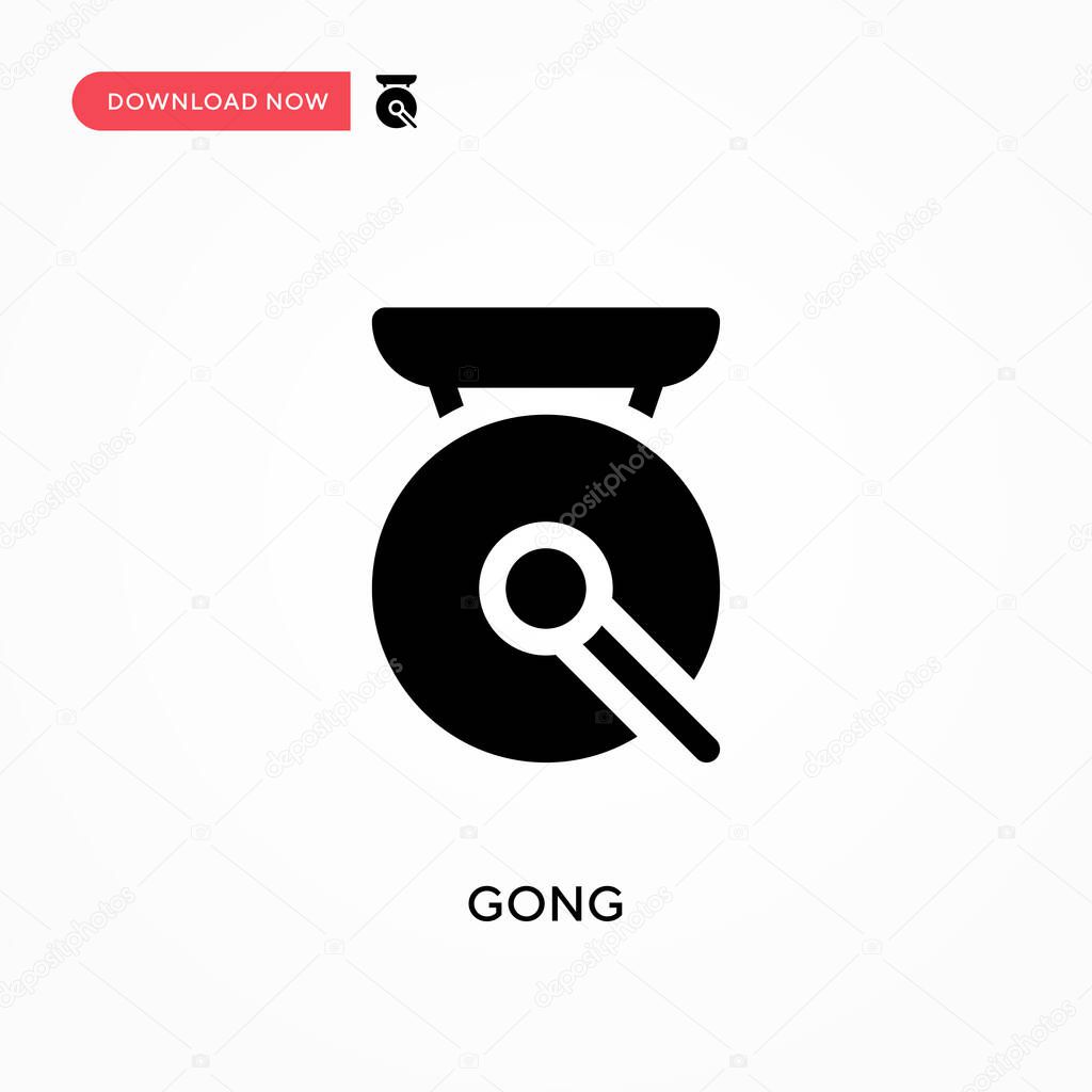 Gong vector icon. . Modern, simple flat vector illustration for web site or mobile app