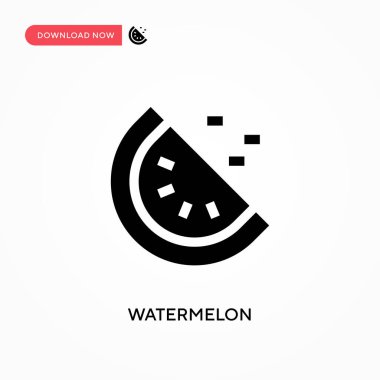 Karpuz vektör simgesi. - Evet. Web sitesi veya mobil uygulama için modern, basit düz vektör çizimi
