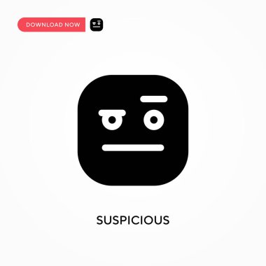 Şüpheli vektör simgesi. - Evet. Web sitesi veya mobil uygulama için modern, basit düz vektör çizimi