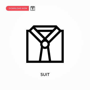 Takım elbise vektör simgesi. - Evet. Web sitesi veya mobil uygulama için modern, basit düz vektör çizimi