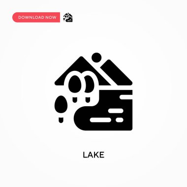 Göl vektör simgesi. - Evet. Web sitesi veya mobil uygulama için modern, basit düz vektör çizimi