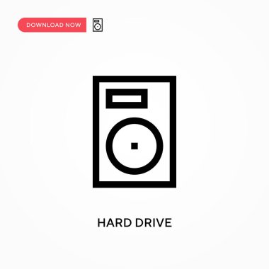 Sabit disk vektör simgesi. - Evet. Web sitesi veya mobil uygulama için modern, basit düz vektör çizimi