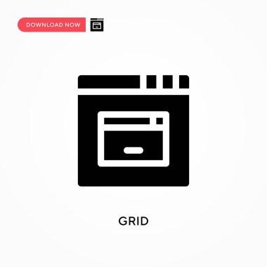Izgara vektör simgesi. - Evet. Web sitesi veya mobil uygulama için modern, basit düz vektör çizimi