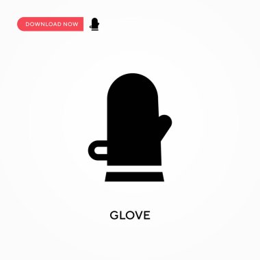 Eldiven vektör simgesi. - Evet. Web sitesi veya mobil uygulama için modern, basit düz vektör çizimi
