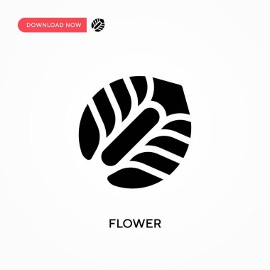 Çiçek vektör simgesi. - Evet. Web sitesi veya mobil uygulama için modern, basit düz vektör çizimi