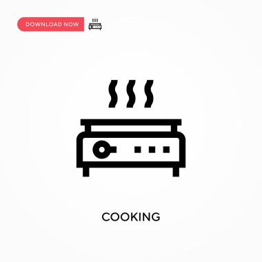 Yemek pişirme vektörü simgesi. - Evet. Web sitesi veya mobil uygulama için modern, basit düz vektör çizimi