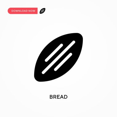 Ekmek vektör simgesi. - Evet. Web sitesi veya mobil uygulama için modern, basit düz vektör çizimi