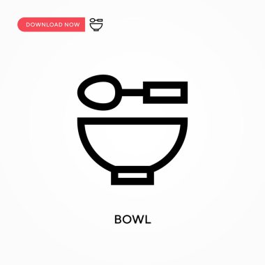 Bowl vektör simgesi. - Evet. Web sitesi veya mobil uygulama için modern, basit düz vektör çizimi
