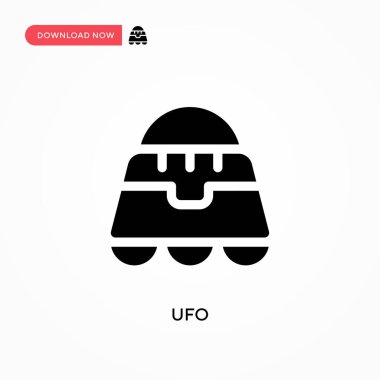 Ufo vektör simgesi. - Evet. Web sitesi veya mobil uygulama için modern, basit düz vektör çizimi
