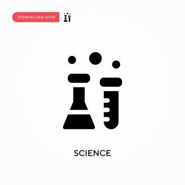 Bilim vektör simgesi. - Evet. Web sitesi veya mobil uygulama için modern, basit düz vektör çizimi