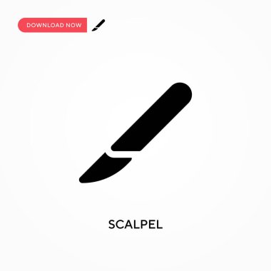Neşter vektör simgesi. - Evet. Web sitesi veya mobil uygulama için modern, basit düz vektör çizimi