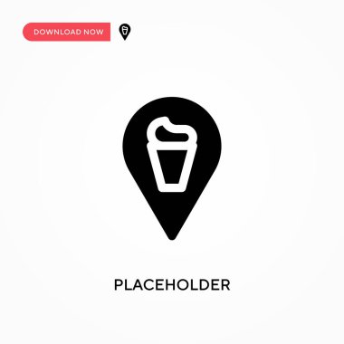 Yer tutucu vektör simgesi. - Evet. Web sitesi veya mobil uygulama için modern, basit düz vektör çizimi