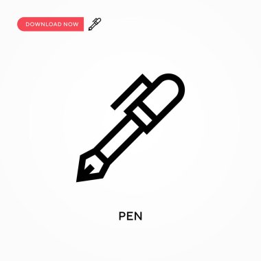 Kalem vektör simgesi. - Evet. Web sitesi veya mobil uygulama için modern, basit düz vektör çizimi