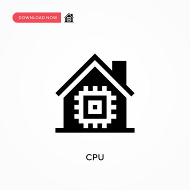 İşlemci vektör simgesi. - Evet. Web sitesi veya mobil uygulama için modern, basit düz vektör çizimi