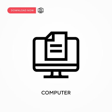 Bilgisayar vektör simgesi. - Evet. Web sitesi veya mobil uygulama için modern, basit düz vektör çizimi