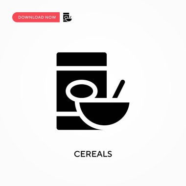 Mısır gevreği vektör simgesi. - Evet. Web sitesi veya mobil uygulama için modern, basit düz vektör çizimi