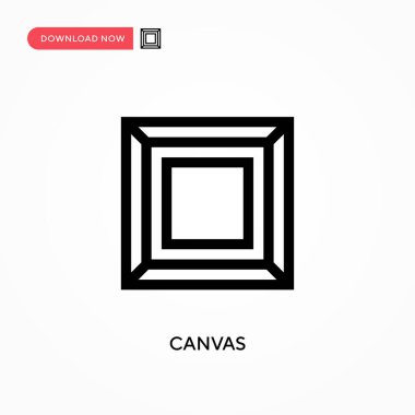 Tuval vektör simgesi. - Evet. Web sitesi veya mobil uygulama için modern, basit düz vektör çizimi