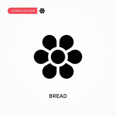 Ekmek vektör simgesi. - Evet. Web sitesi veya mobil uygulama için modern, basit düz vektör çizimi
