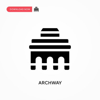 Archway vektör simgesi. - Evet. Web sitesi veya mobil uygulama için modern, basit düz vektör çizimi
