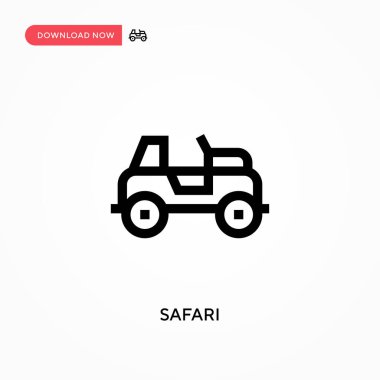 Safari vektör simgesi. - Evet. Web sitesi veya mobil uygulama için modern, basit düz vektör çizimi