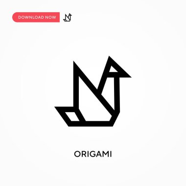 Origami vektör simgesi. - Evet. Web sitesi veya mobil uygulama için modern, basit düz vektör çizimi