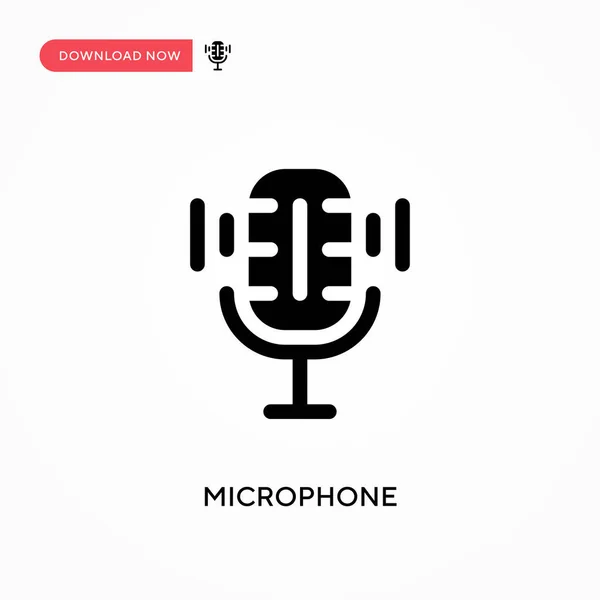 Microfoon Vectoricoon Moderne Eenvoudige Platte Vectorillustratie Voor Website Mobiele App — Stockvector