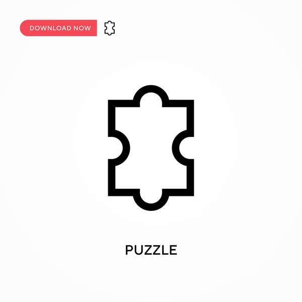 Puzzle Vektorová Ikona Moderní Jednoduchá Plochá Vektorová Ilustrace Pro Webové — Stockový vektor