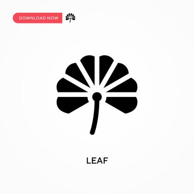 Yaprak vektör simgesi. - Evet. Web sitesi veya mobil uygulama için modern, basit düz vektör çizimi