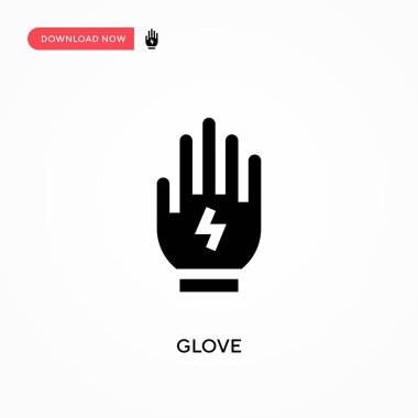 Eldiven vektör simgesi. - Evet. Web sitesi veya mobil uygulama için modern, basit düz vektör çizimi