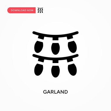 Çelenk vektör simgesi. - Evet. Web sitesi veya mobil uygulama için modern, basit düz vektör çizimi
