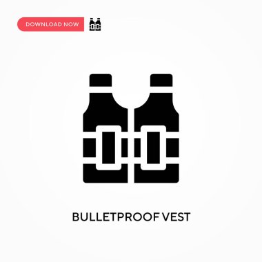 Kurşun geçirmez yelek vektör ikonu. - Evet. Web sitesi veya mobil uygulama için modern, basit düz vektör çizimi